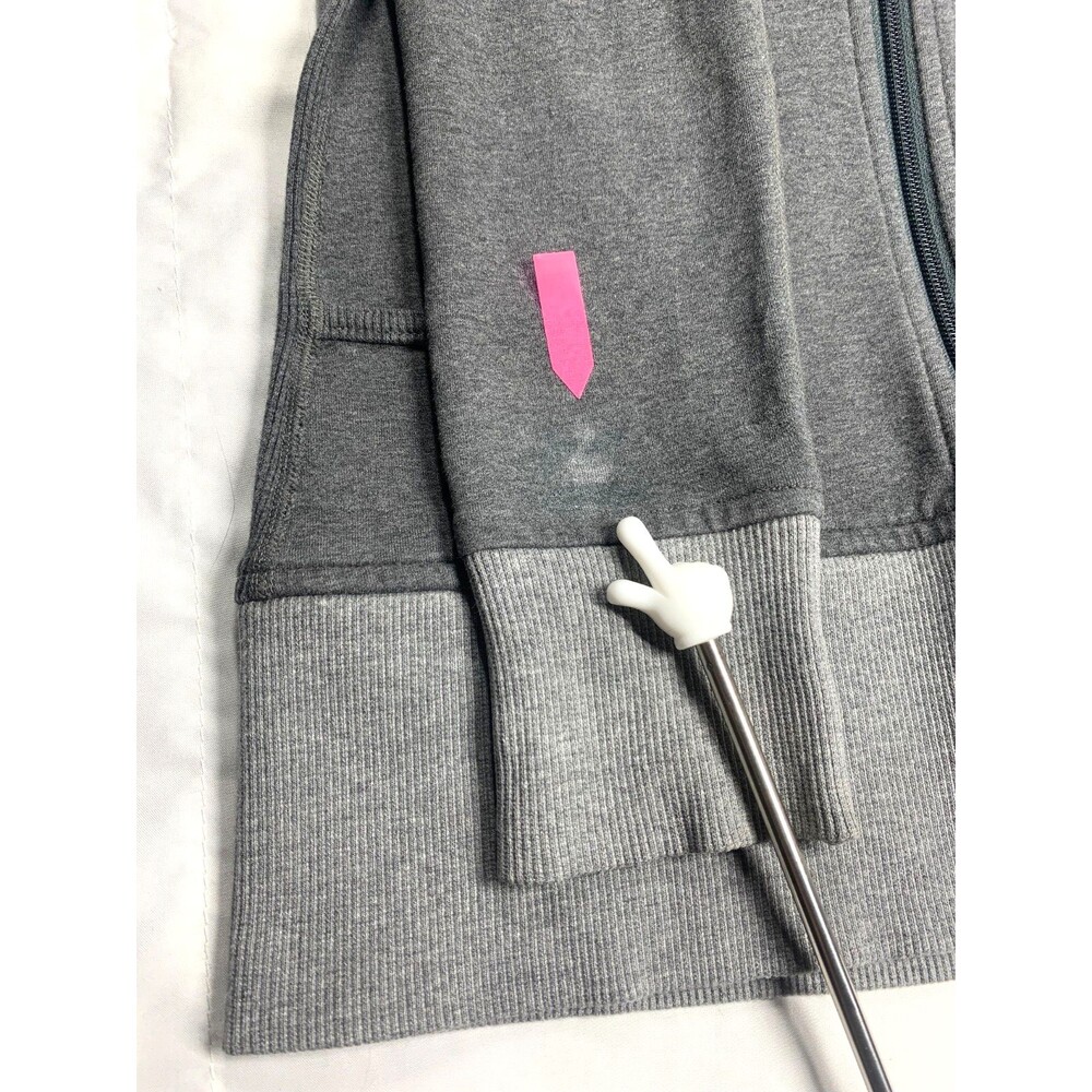 Lululemon Scuba Hoodie Jacket Womens Size 6 Dark Gray Light Gray Full Zip READ - Picture 9 of 9